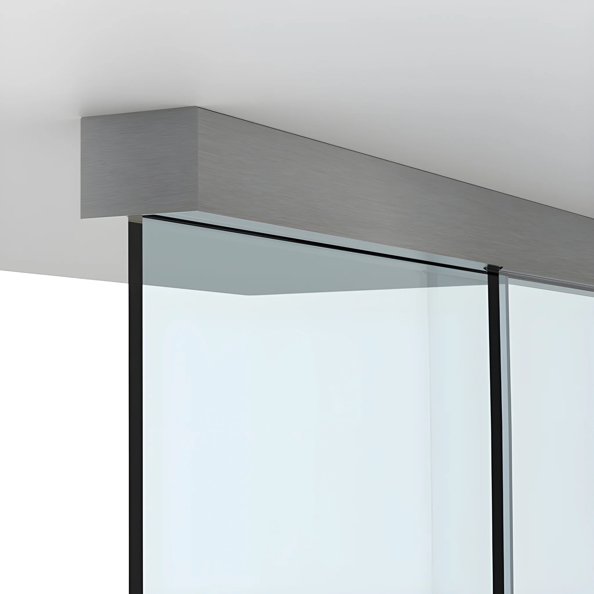CRL 695 Brushed Stainless Sliding Door Kit w/ Fixed Panel & Softbrake ...