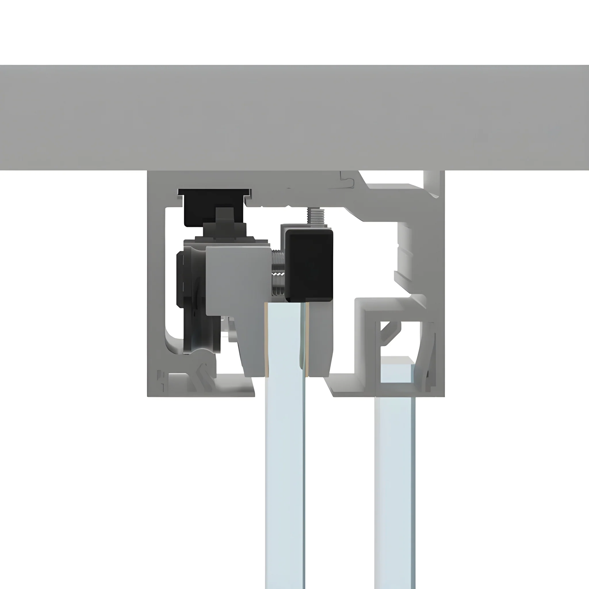 CRL 695 Brushed Stainless Sliding Door Kit w/ Fixed Panel & Softbrake ...