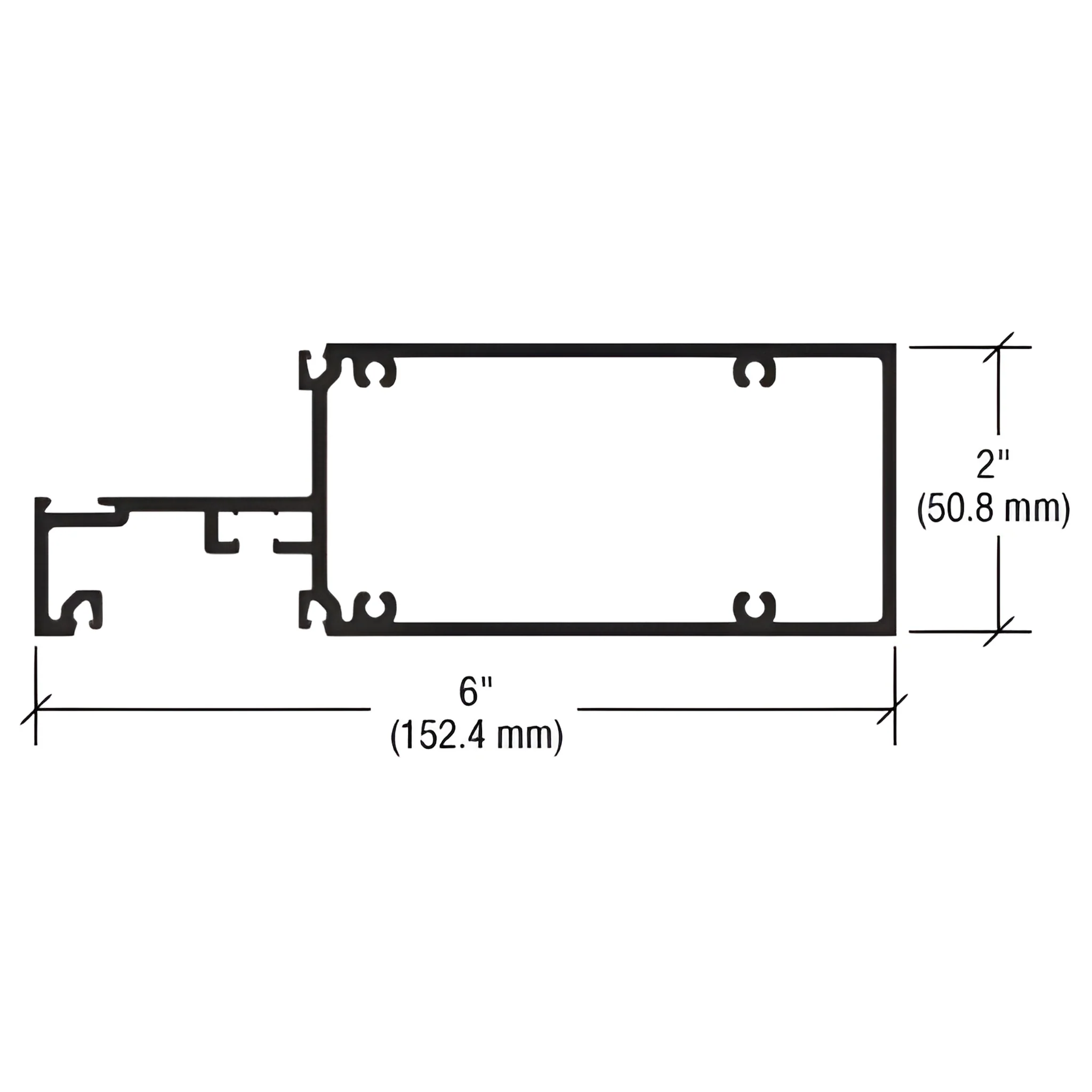 CRL-U.S. Aluminum Intermediate Horizontal Rail, Custom Painted 24'-2 ...